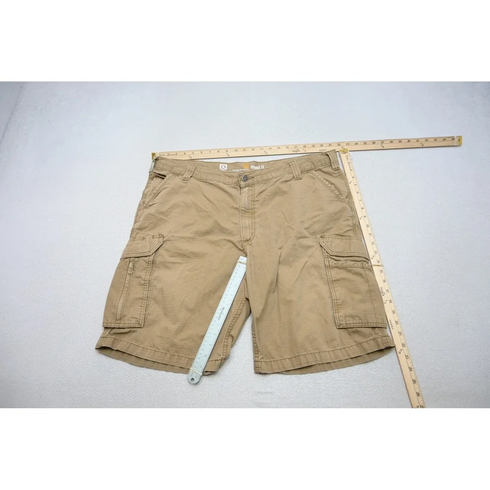 Carhartt Cargo Shorts Mens 42 Tan Force Relaxed Fit Ripstop Workwear Excellent